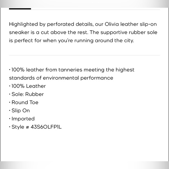 Michael Kors Olivia Perforated Leather Slip-On Minimalist 8.5 Casual Chic - Picture 11 of 12